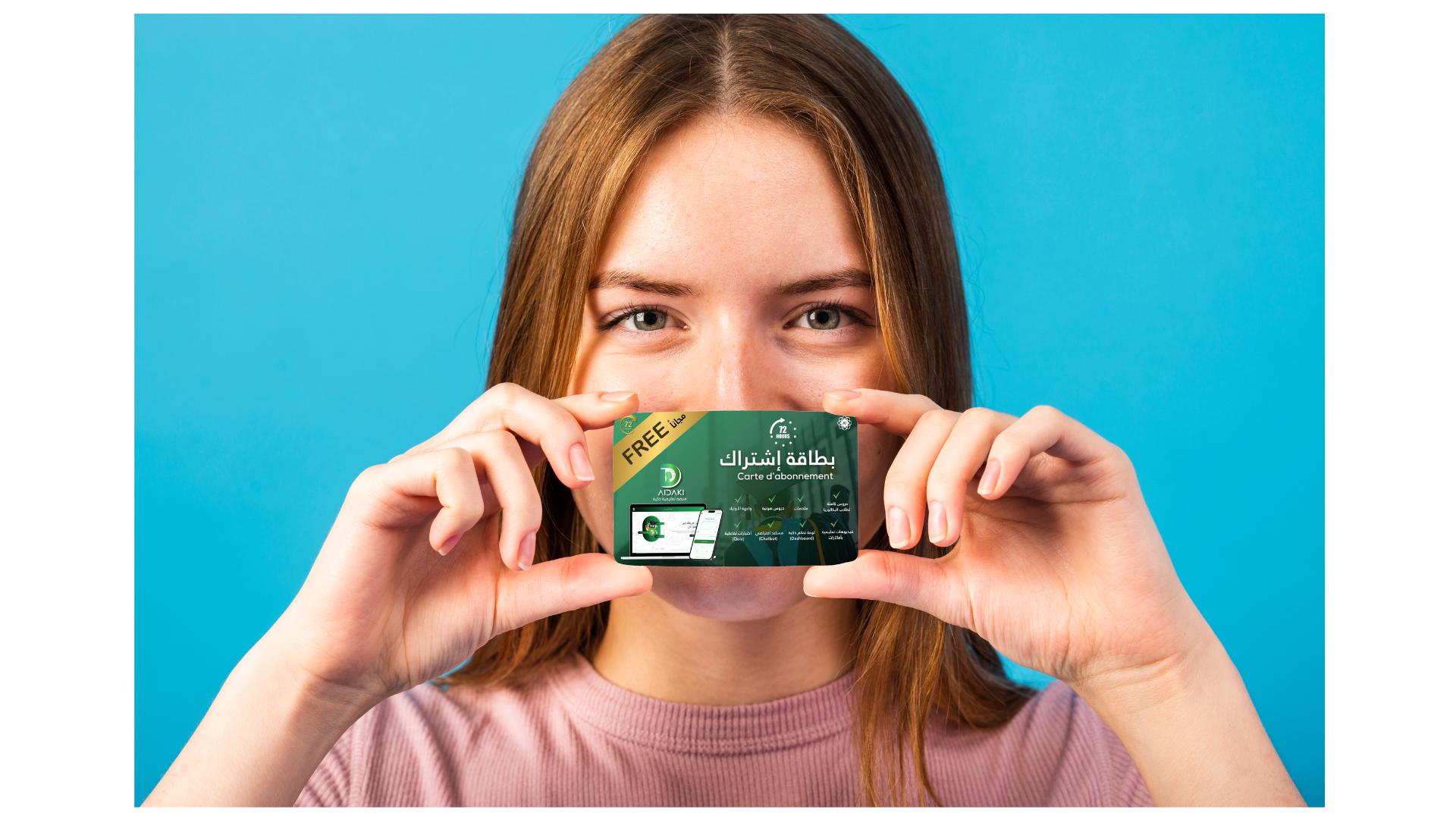 Person holding a card